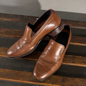Cole Haan Tan Leather Slip-On Loafers